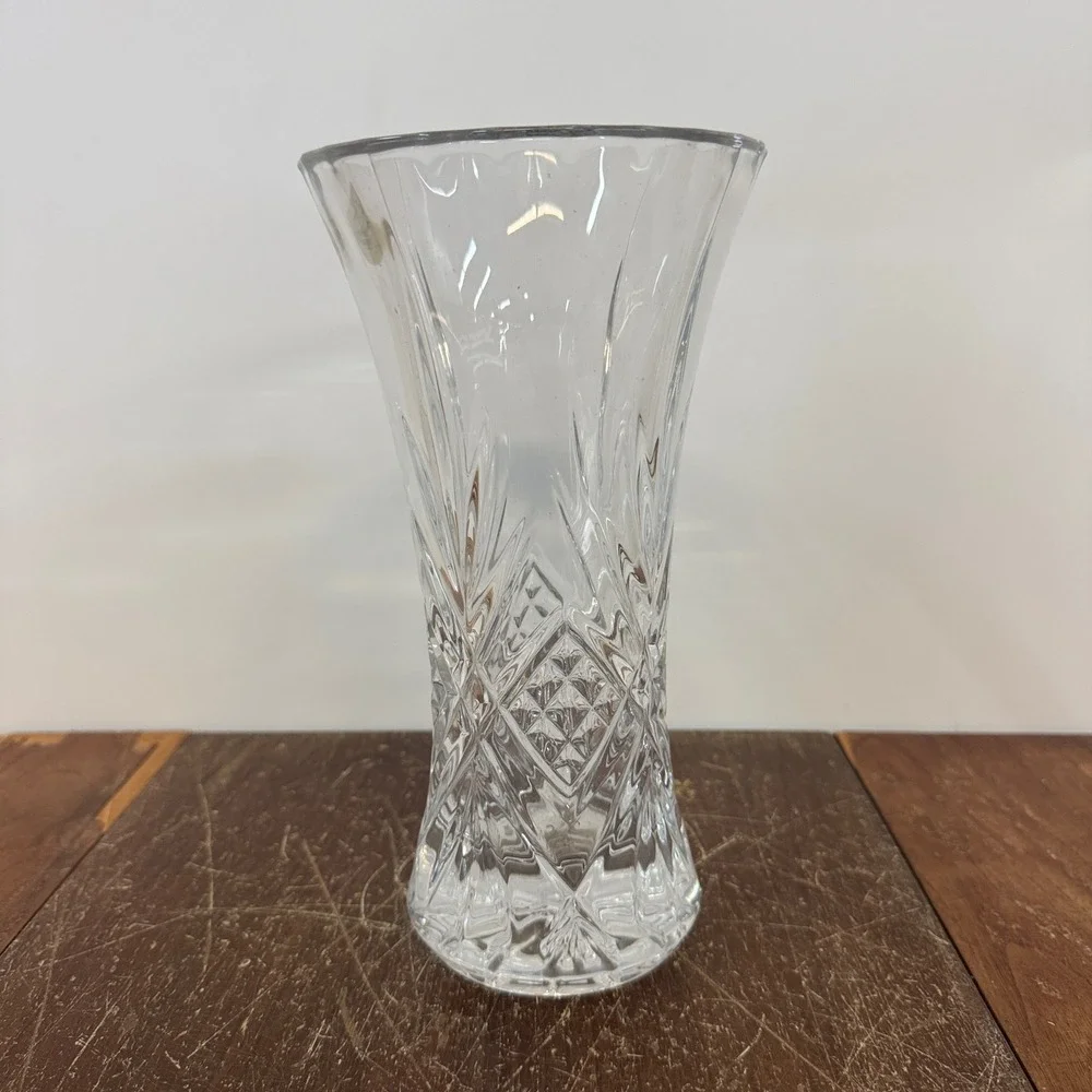 Cristal d'Arques France Genuine Lead Crystal‎ Vase Diamond Cut Design